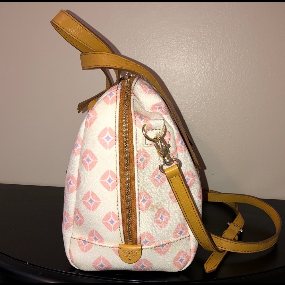 Fossil Sydney Signature Satchel,Canvas/Or Pu - image 5